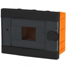 Πίνακας Χωνευτός Πλαστικός 1Σειράς 6Στοιχείων IP40 Μαύροσ Attis 60026BL